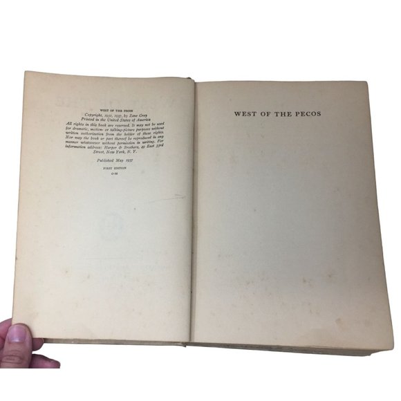 West of the Pecos by Zane Grey Hardcover Book - Picture 10 of 16